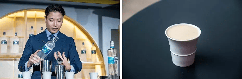 トップバッターは「Dining bar JIMHALL」（石川県金沢市）の木村豪朗（きむら たけあき）さん。カクテルは「NURTURE（ナーチュア）」