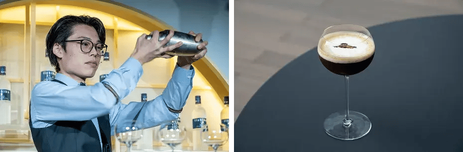 4番は「パーク ハイアット 京都」（京都市）の釜田椋安（かまだ りょうあん）さん。カクテルは「香天（こうてん）」