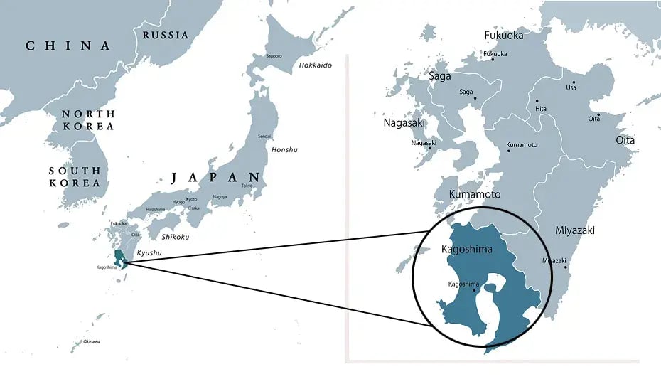 Map of Kagoshima