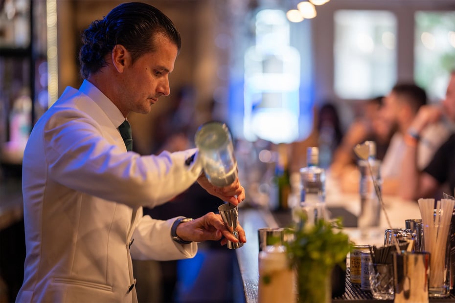 Erik Lorincz, owner-bartender of Kwãnt Mayfair