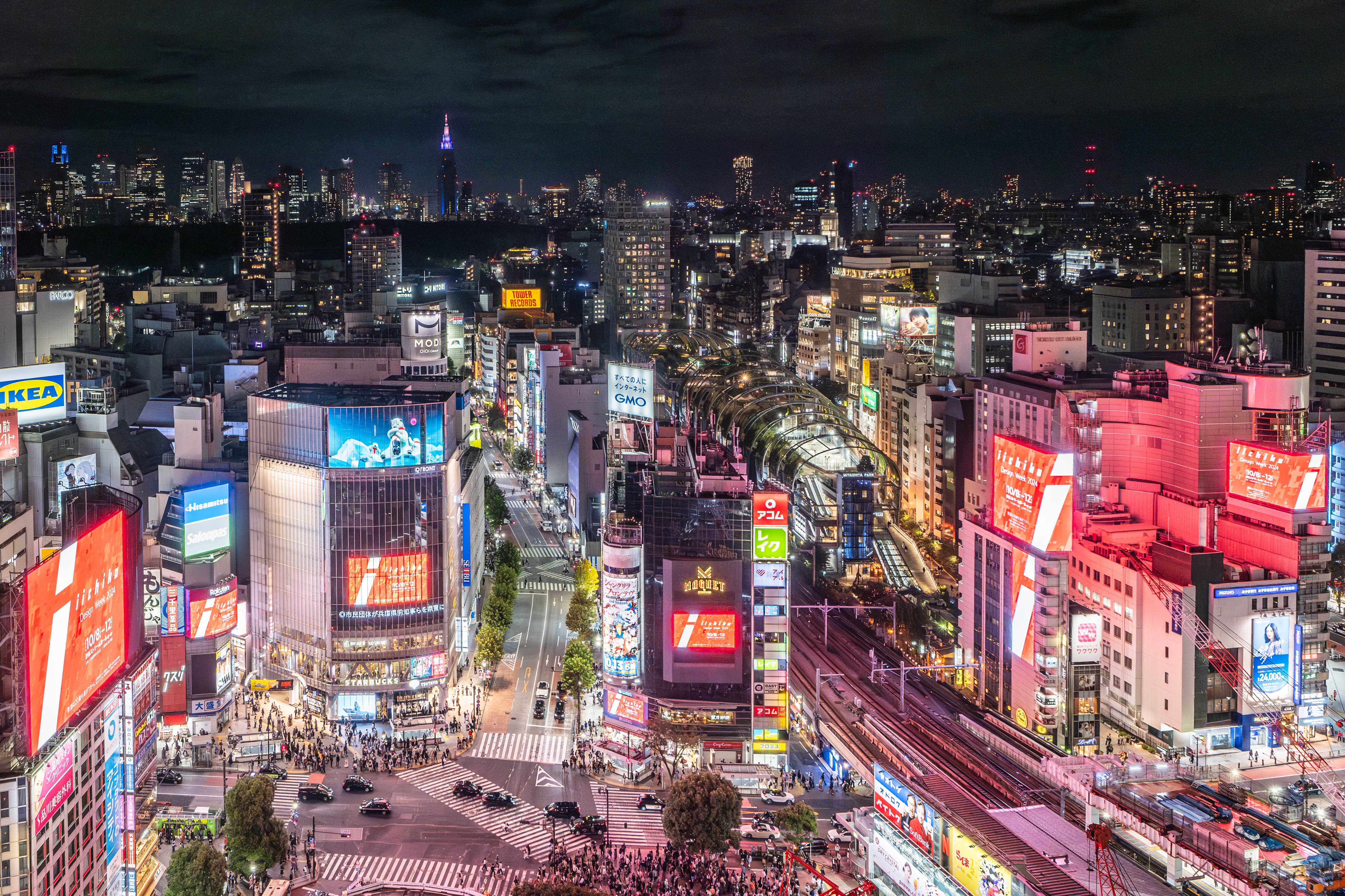 渋谷駅周辺のデジタルサイネージ