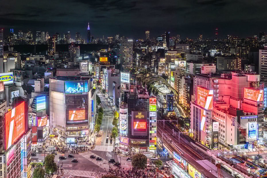 渋谷駅周辺のデジタルサイネージ