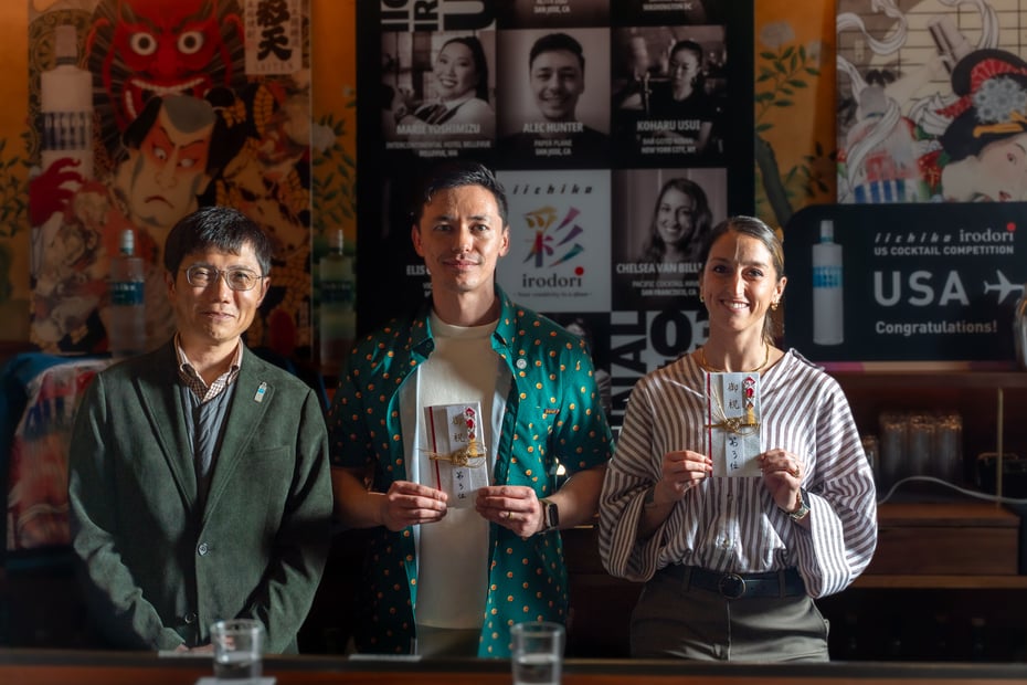 同率3位のChelsea Van Billiardさん、Alec Hunterさんと赤松プレジデント