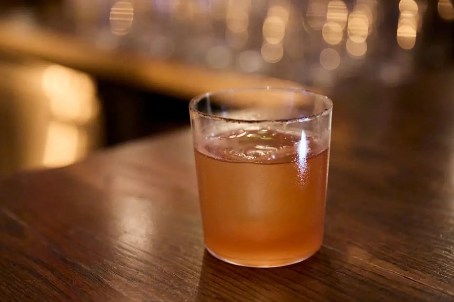 「Bar BenFiddich」鹿山さんの 「iichiko彩天」を使った「Saiten Bitter Hojicha」