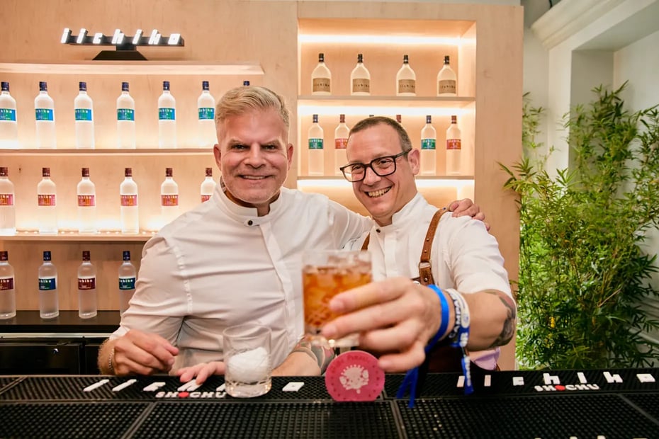 Leo Robitschek (left) and Davide Segat of Side Hustle. Located inside The NoMad Hotel in London, the bar won Best International Hotel Bar at the Tales of the Cocktail® Spirited Awards® 2025.